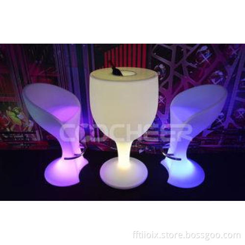 Fireproof Glowing PE plastic Led Bar Furniture for Club ,